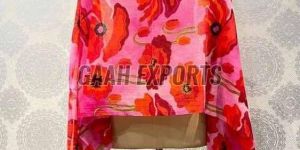 Fine Wool Women Digital Print Stole