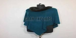 Fur Neck Cashmere Poncho