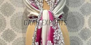 Pashmina Rose Design Lace Stole