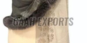 Swarovski Crystals Fur Shawl