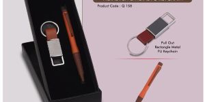 2 In 1 Cinnamon Brown Customized Corporate Gift Set