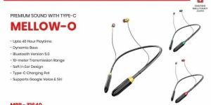 Mellow-O Type-C Wireless Neckband with Deep Bass & Long Playtime