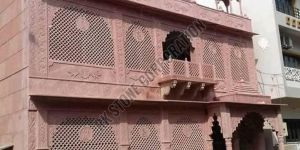 Outdoor Dholpur Sandstone Temple