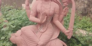Sandstone Sherawali Mata Statue