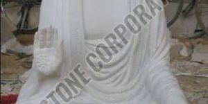 White Sandstone Buddha Statue
