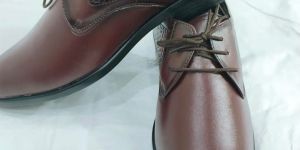 Mens Brown Leather Derby Shoes