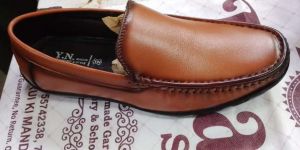 Mens Brown Leather Loafer Shoes