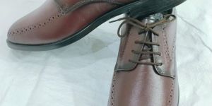 Mens Comfortable Formal Brown Leather Derby Shoes