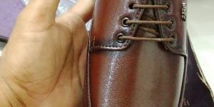 Mens Corporate Brown Leather Derby Lace Up Shoes
