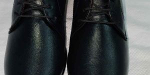 Mens Professional Black Leather Lace Up Shoes