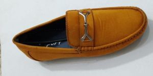 Mens Tan Brown Velvet Loafer Shoes