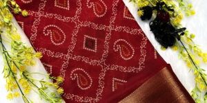 Zari Weaving Jacquard Silk Saree
