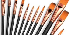Black & Orange Artist Paint Brush