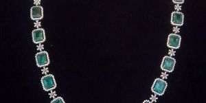 18kt Gold Plated Diamond Necklace
