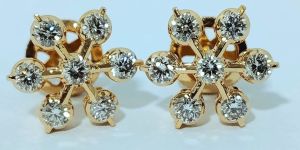 22kt Designer Gold Plated Diamond Earrings