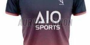 Polyester Sport Collar Neck T Shirt