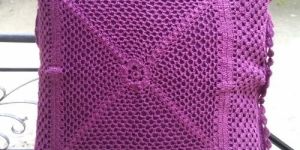 16x16 Violet Full Lace Cushion Cover