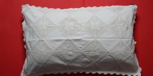 20x30 Inch Linen Lace White Pillow Cover
