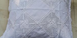 36x36 Inch Linen Lace Cushion Cover