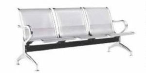 Chrome Finish Three Seater Waiting Bench