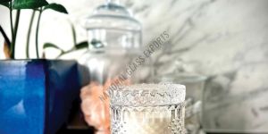 White Glass Candle Jar
