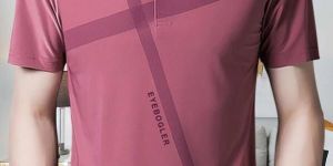 Pink Short Sleeve Polo Neck Graphic Regular Fit T-Shirt