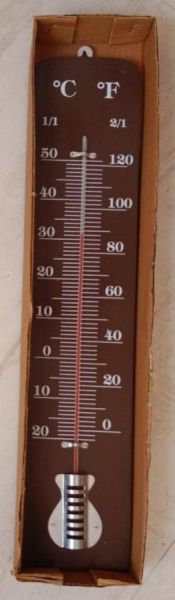 Wall Thermometer Wooden