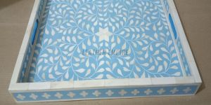 Bone Inlay Floral Tray