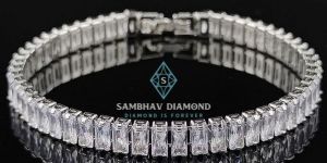 Baguette Cut Diamond Tennis Bracelet