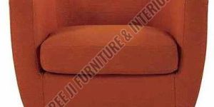 Single Seater Fabric Barrow Lounge Chair