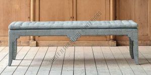 Wood Skinny Upholstered Bench