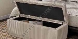 Wooden Bench End of Bed Storage Bench