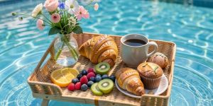 Cane Tray with Wood Stand