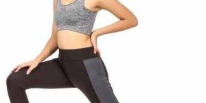 Lycra Mid Waist Yoga Pant