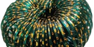 Rama Green Golden Polished Bangles
