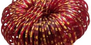 Red Golden Polished Bangles
