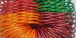 Shiny Stone Work Jari Bangles