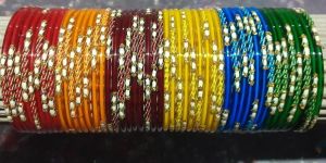 Stylish Stone Work Jari Bangles