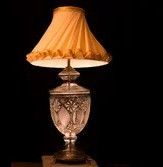 Sch Royal Brass and Glass Antique Trophy Table Lamp