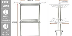 2 Layer Snow White Cloth Drying Stand