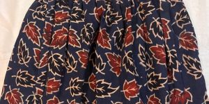 Leaf Printed Girls Cotton Frock