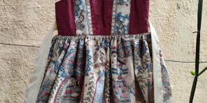 Sleeveless Cotton Printed Frock
