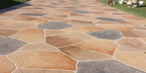 interlocking colorful crazy pattern floor tiles