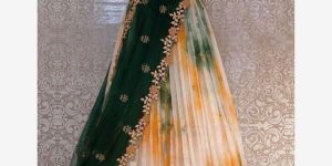 Ladies Georgette Green Ombre Lehenga Set