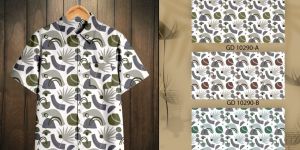 Men Cotton White Abstract Printed Casual Shirt