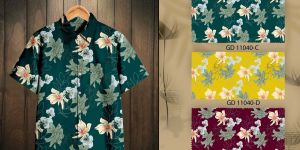 Men Floral Printed Casual Cotton Shirt