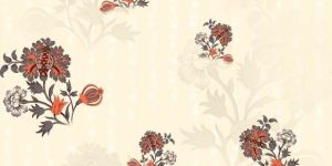 Vintage Floral Border Printed Cotton Fabric
