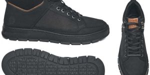 Black Leather Lace Up Men Boot