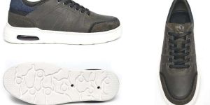 men green lace up casual sneaker shoes