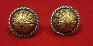 Classic Gold Plated Sterling Silver Stud Earrings